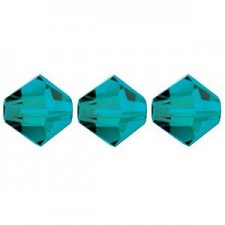 Preciosa MC Bicone 4mm beads Blue zircon 60230